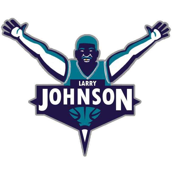 Charlotte Hornets Larry Johnson Logo fabric transfer